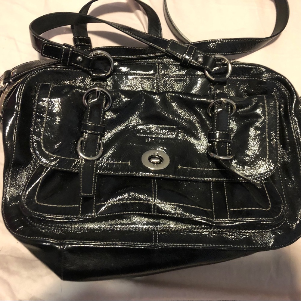 Coach Black Patent Purse